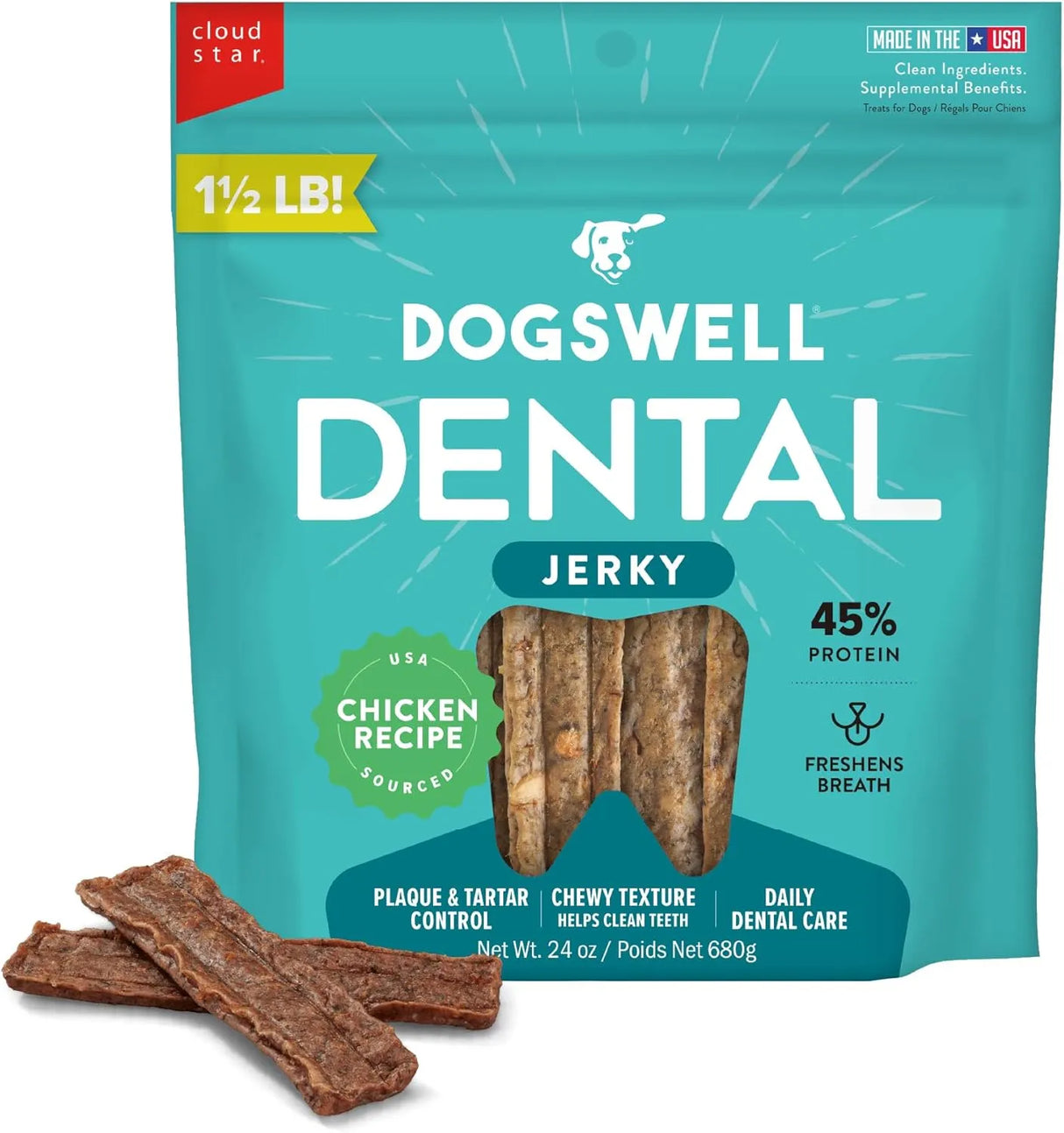DOGSWELL - DOGSWELL Dental Chicken Jerky 680Gr. - The Red Vitamin MX - Cuidado Dental Para Perros - {{ shop.shopifyCountryName }}