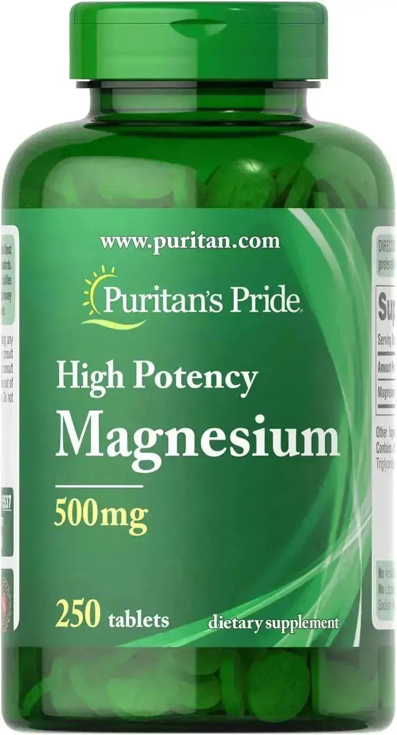 PURITAN'S PRIDE - Puritan's Pride Magnesium 500Mg. 250 Tabletas - The Red Vitamin MX - Suplementos Alimenticios - {{ shop.shopifyCountryName }}