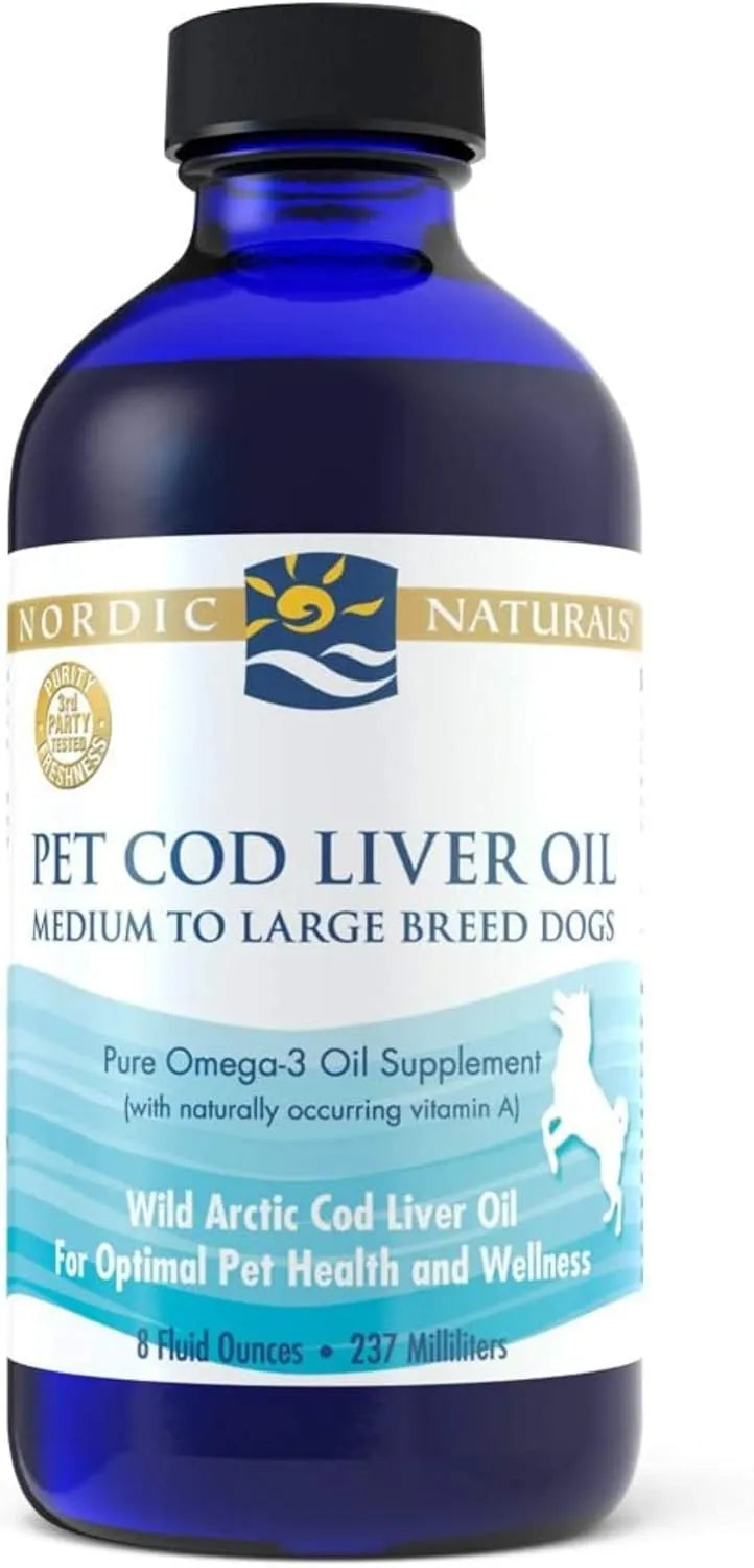 NORDIC NATURALS - Nordic Naturals Pet Cod Liver Oil Unflavored 8 Fl.Oz. - The Red Vitamin MX - Aceite De Pescado Para Perros - {{ shop.shopifyCountryName }}