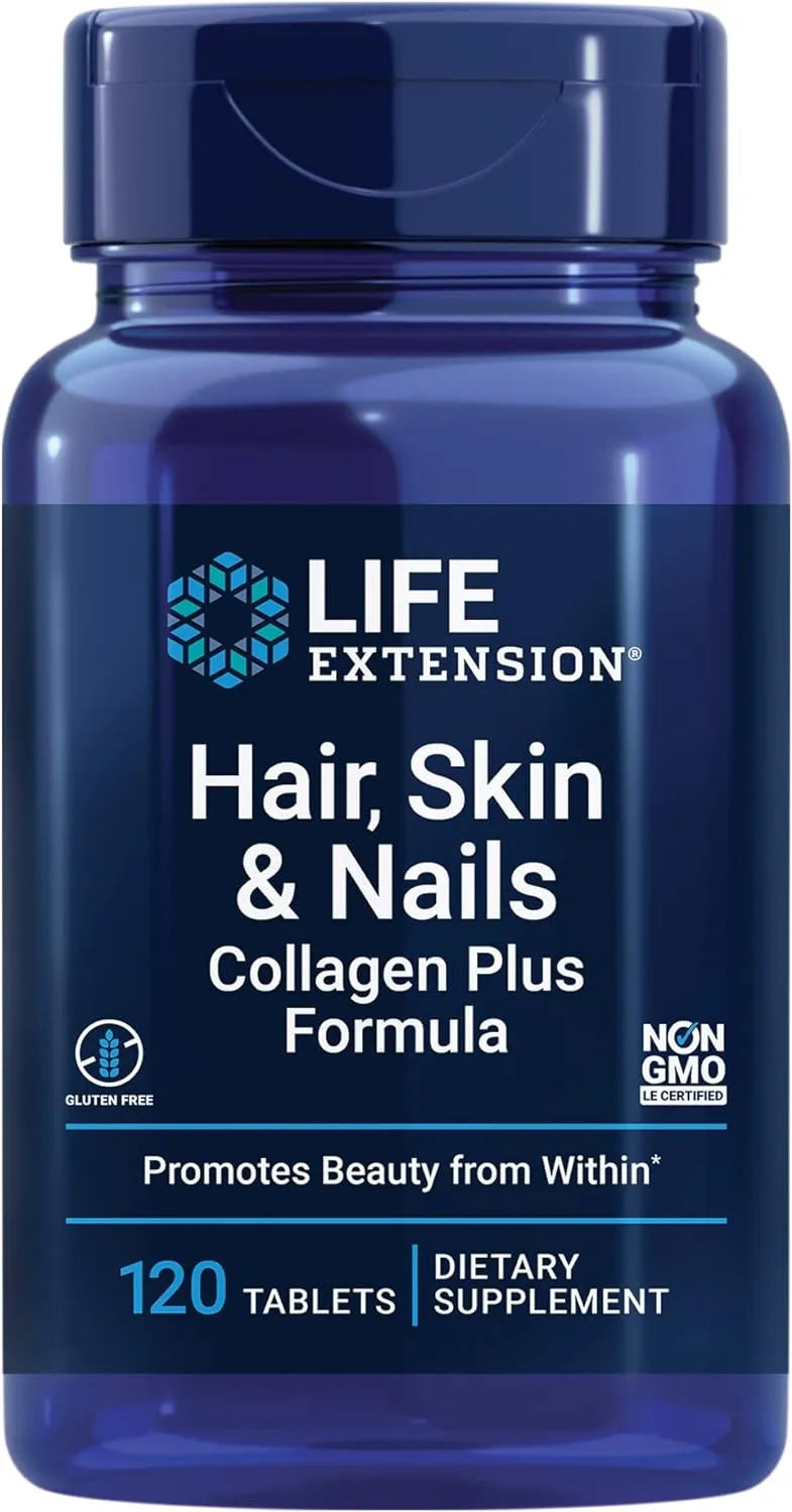 LIFE EXTENSION - Life Extension Hair Skin & Nails Collagen Plus Formula 120 Tabletas - The Red Vitamin MX - Suplementos Alimenticios - {{ shop.shopifyCountryName }}
