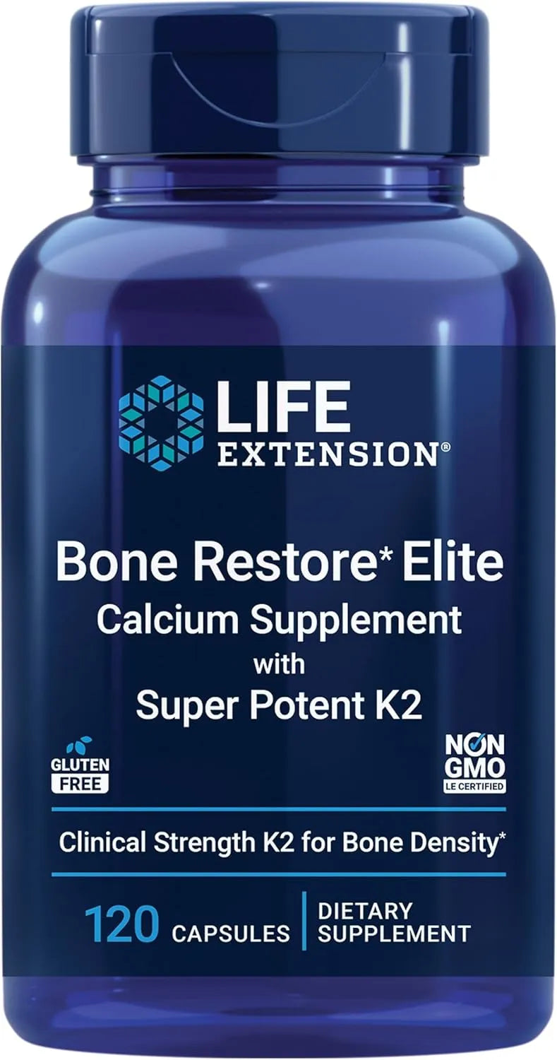 LIFE EXTENSION - Life Extension Bone Restore Elite Calcium Supplement with Super Potent K2 120 Capsulas - The Red Vitamin MX - Suplementos Alimenticios - {{ shop.shopifyCountryName }}