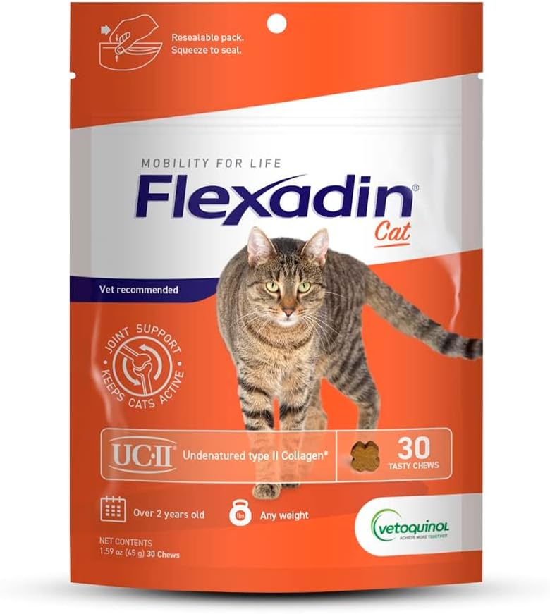 Vetoquinol Flexadin Cat Hip and Joint Support Chew 30 Masticables