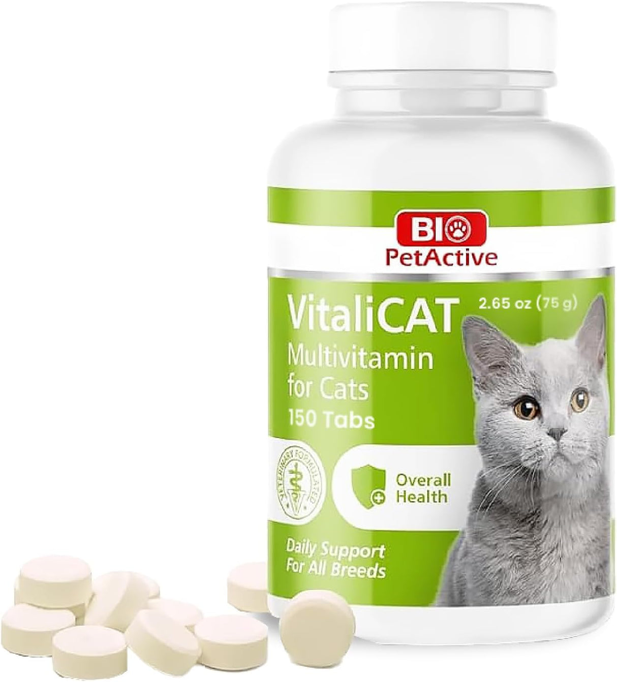 Bio Pet Active VitaliCAT Multivitamin for Cats 150 Tabletas Masticables
