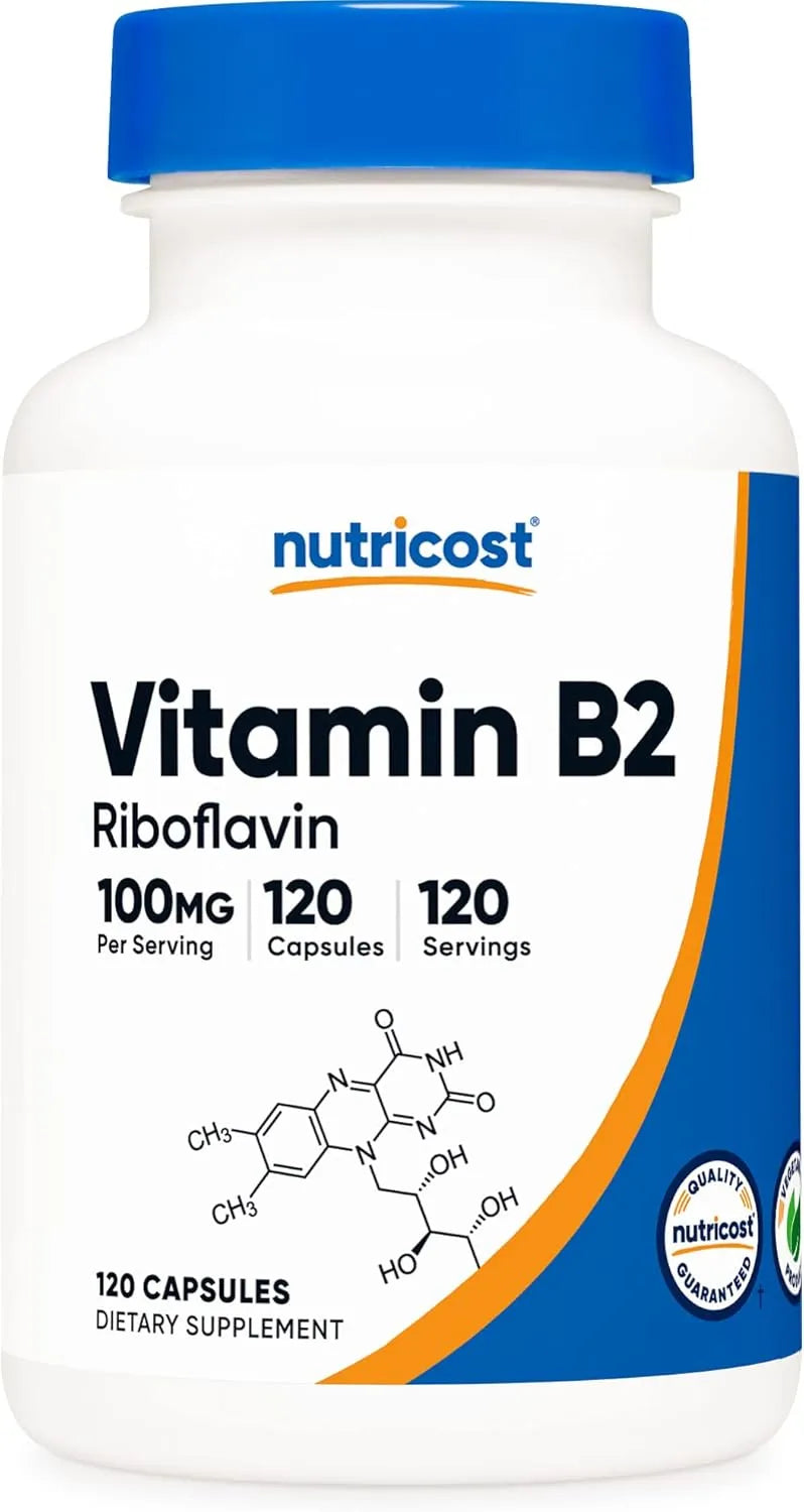 NUTRICOST - Nutricost Vitamin B2 100Mg. 120 Capsulas - The Red Vitamin MX - Suplementos Alimenticios - {{ shop.shopifyCountryName }}