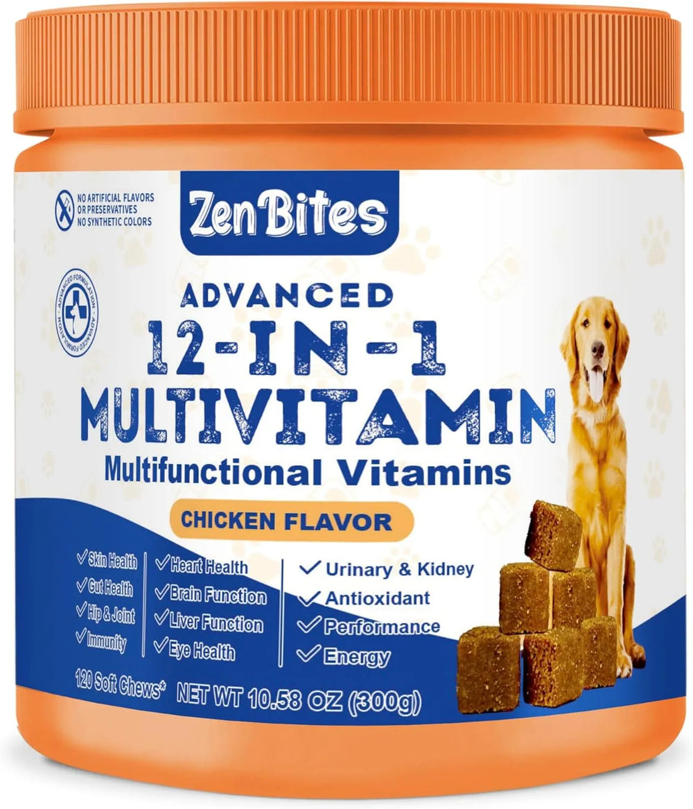 ZENBITES - ZenBites 12-in-1 Dog Vitamins & Probiotics 120 Masticables - The Red Vitamin MX - Multivitamínicos Para Perros - {{ shop.shopifyCountryName }}