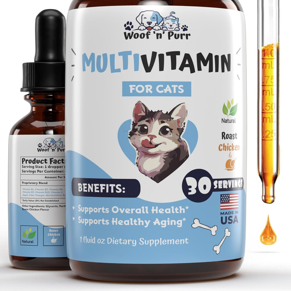 Woof 'n' Purr Cat Multivitamin 1 Fl.Oz.