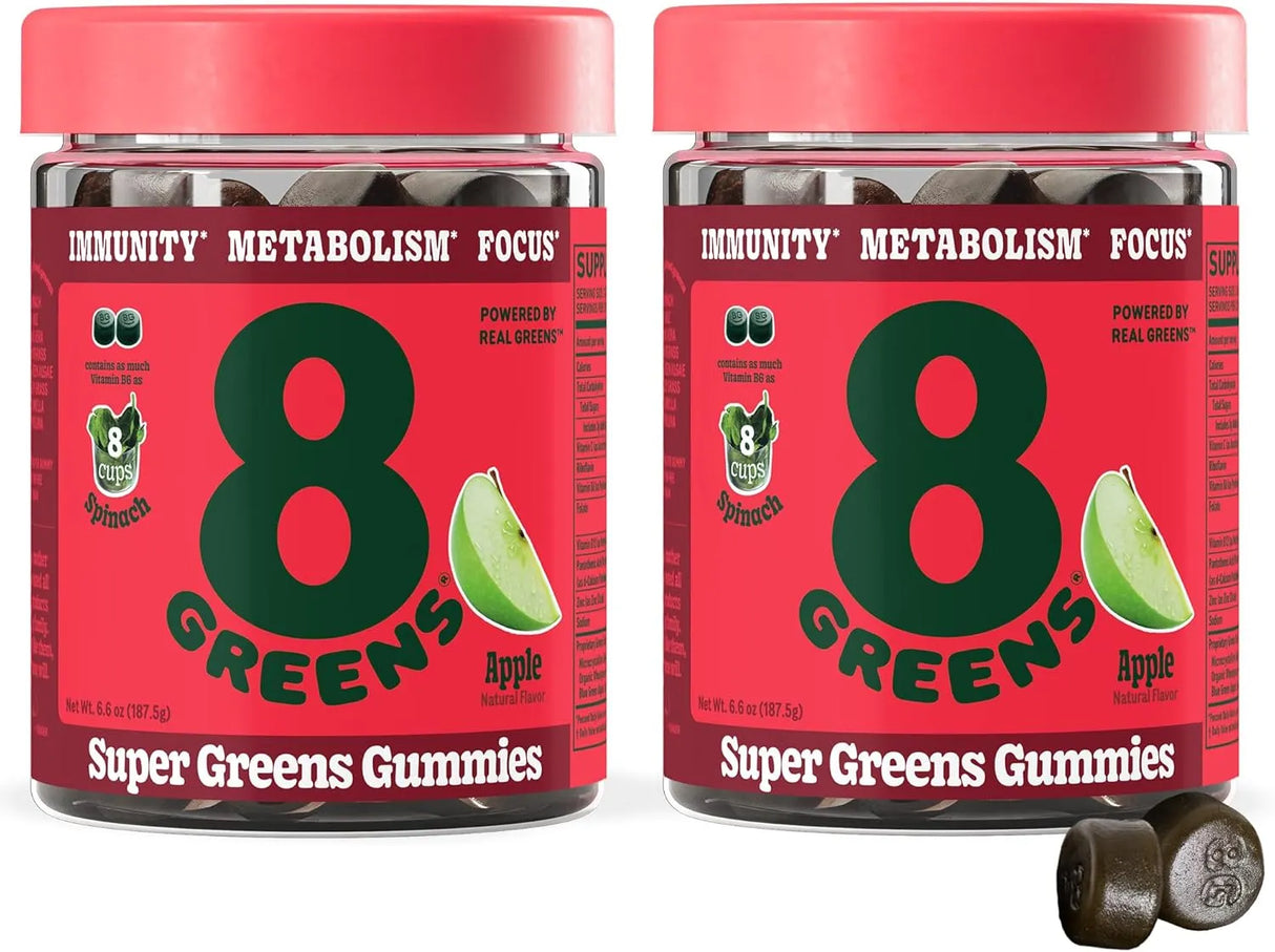 8GREENS - 8Greens Supergreens Gummies Apple Flavor 50 Gomitas 2 Pack - The Red Vitamin MX - Suplementos Alimenticios - {{ shop.shopifyCountryName }}