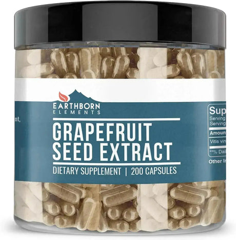 EARTHBORN ELEMENTS - Earthborn Elements Grapefruit Seed Extract 200 Capsulas - The Red Vitamin MX - Suplementos Alimenticios - {{ shop.shopifyCountryName }}