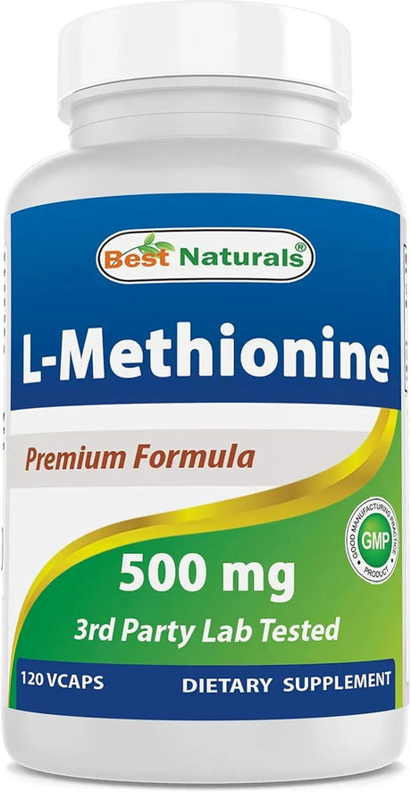 BEST NATURALS - Best Naturals L-Methionine 500Mg. 120 Capsulas - The Red Vitamin MX - Suplementos Alimenticios - {{ shop.shopifyCountryName }}
