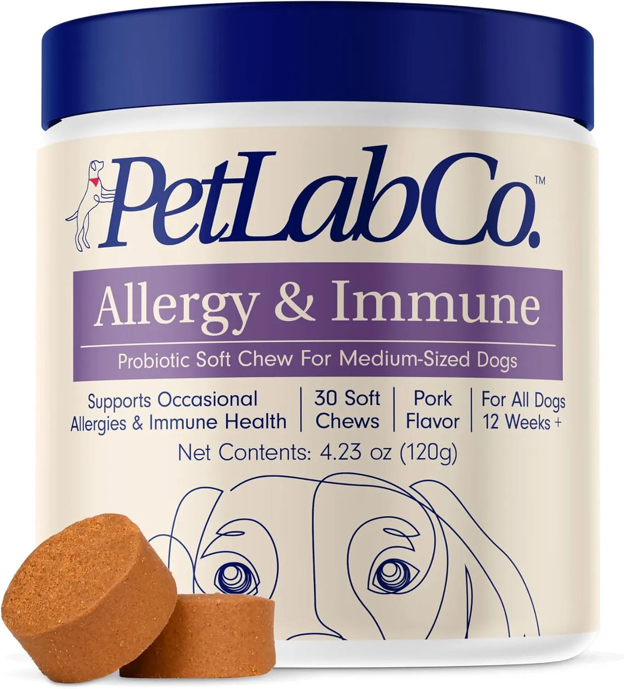 PETLAB CO. - PetLab Co. Allergy & Immune Daily Probiotics Medium Size Dogs 30 Masticables - The Red Vitamin MX - Probióticos Para Perros - {{ shop.shopifyCountryName }}
