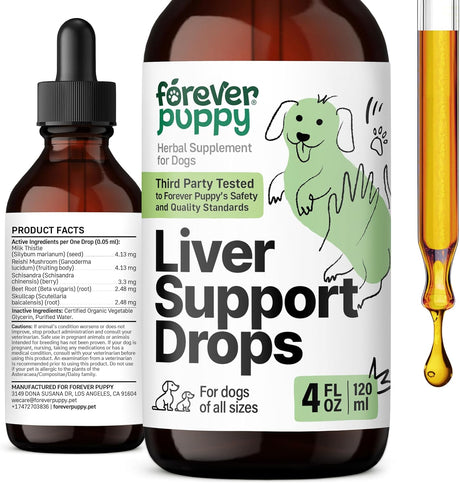 FOREVER PUPPY - Forever Puppy Liver Support Drops for Dogs 4 Fl.Oz. - The Red Vitamin MX - Suplementos Herbales Para Perros - {{ shop.shopifyCountryName }}