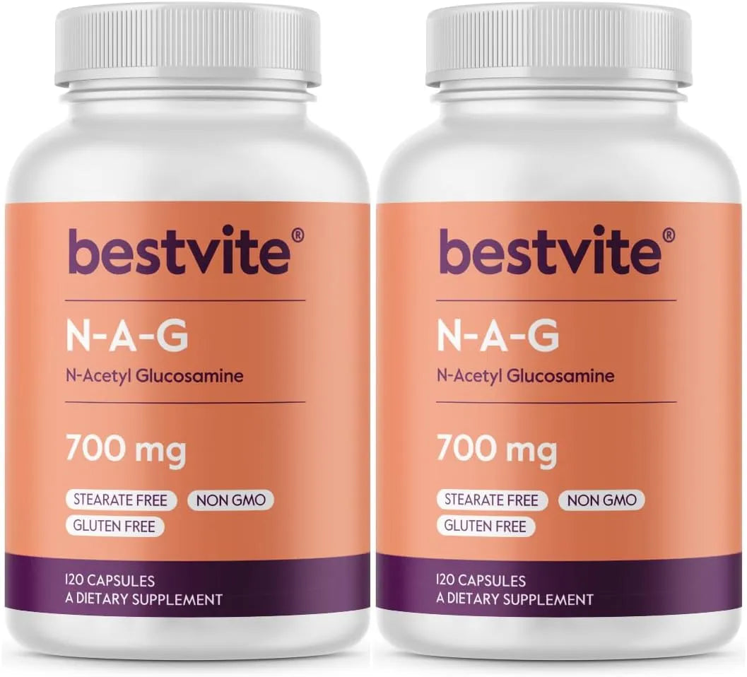 BESTVITE - BESTVITE N-Acetyl Glucosamine N-A-G 700Mg. 120 Capsulas 2 Pack - The Red Vitamin MX - Suplementos Alimenticios - {{ shop.shopifyCountryName }}