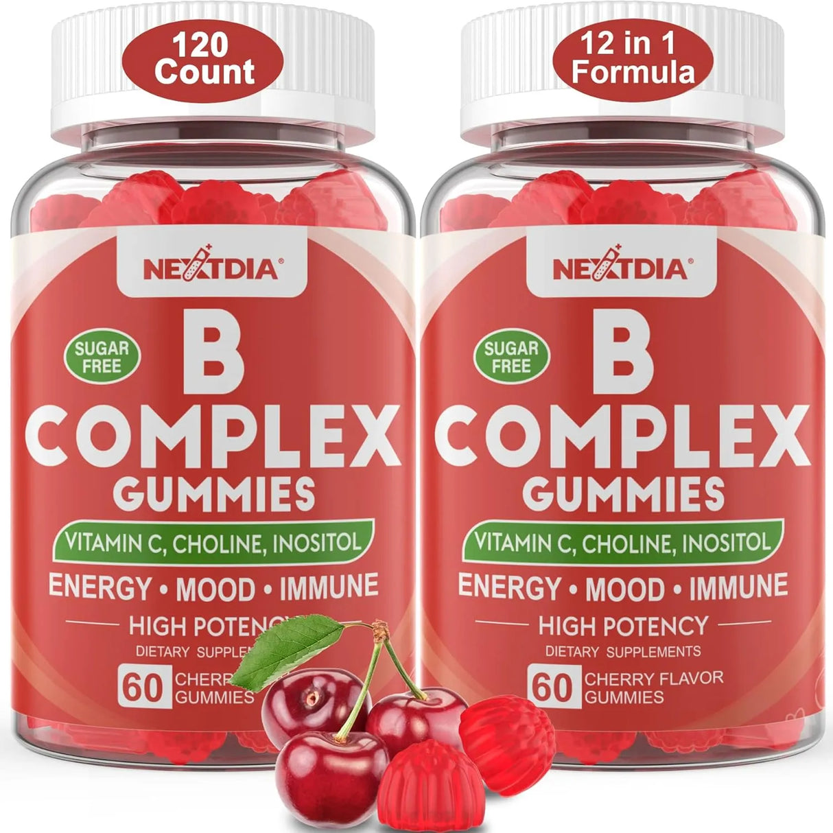 NEXTDIA - Nextdia Vitamin B Complex Gummies 60 Gomitas 2 Pack - The Red Vitamin MX - Suplementos Alimenticios - {{ shop.shopifyCountryName }}