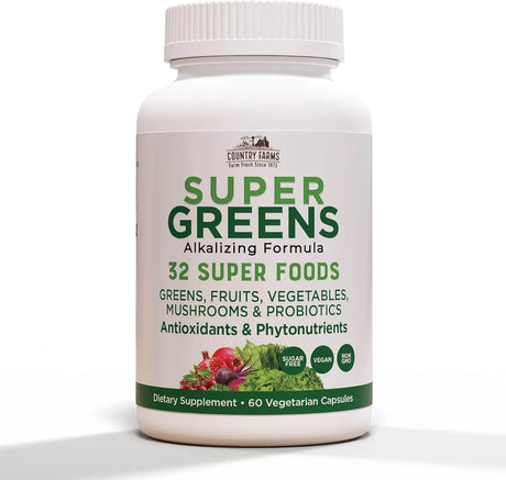 COUNTRY FARMS - COUNTRY FARMS Super Greens 60 Capsulas - The Red Vitamin MX - Suplementos Alimenticios - {{ shop.shopifyCountryName }}