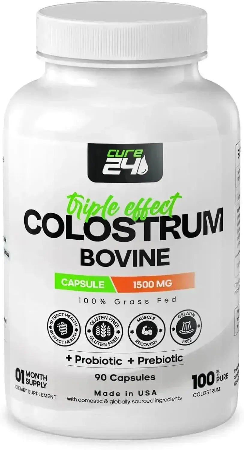 CURE24 - Cure24 Bovine Colostrum 1500Mg. 90 Capsulas - The Red Vitamin MX - Suplementos Alimenticios - {{ shop.shopifyCountryName }}