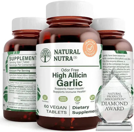 NATURAL NUTRA - Natural Nutra High Allicin Garlic 60 Tabletas - The Red Vitamin MX - Suplementos Alimenticios - {{ shop.shopifyCountryName }}