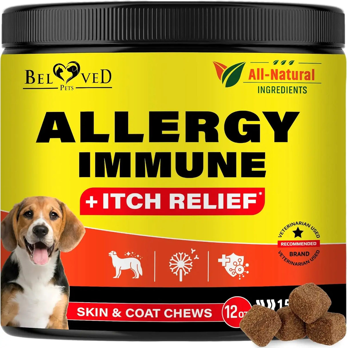 BELOVED PETS - Beloved Pets Dog Anti Itch & Allergy Relief Chews 12 Oz. - The Red Vitamin MX - Remedios Para La Picazón De Perros - {{ shop.shopifyCountryName }}