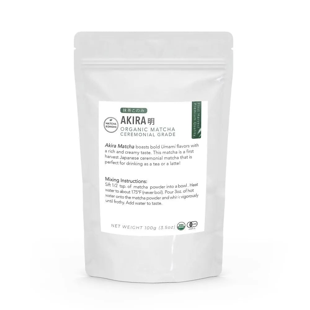 AKIRA - Akira Organic Premium Ceremonial Japanese Matcha Green Tea Powder 100Gr. - The Red Vitamin MX - Suplementos Alimenticios - {{ shop.shopifyCountryName }}