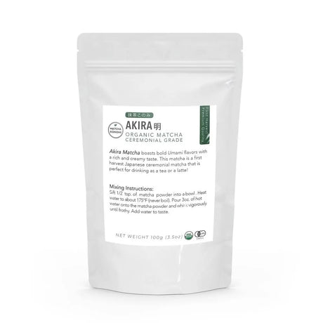 AKIRA - Akira Organic Premium Ceremonial Japanese Matcha Green Tea Powder 100Gr. - The Red Vitamin MX - Suplementos Alimenticios - {{ shop.shopifyCountryName }}