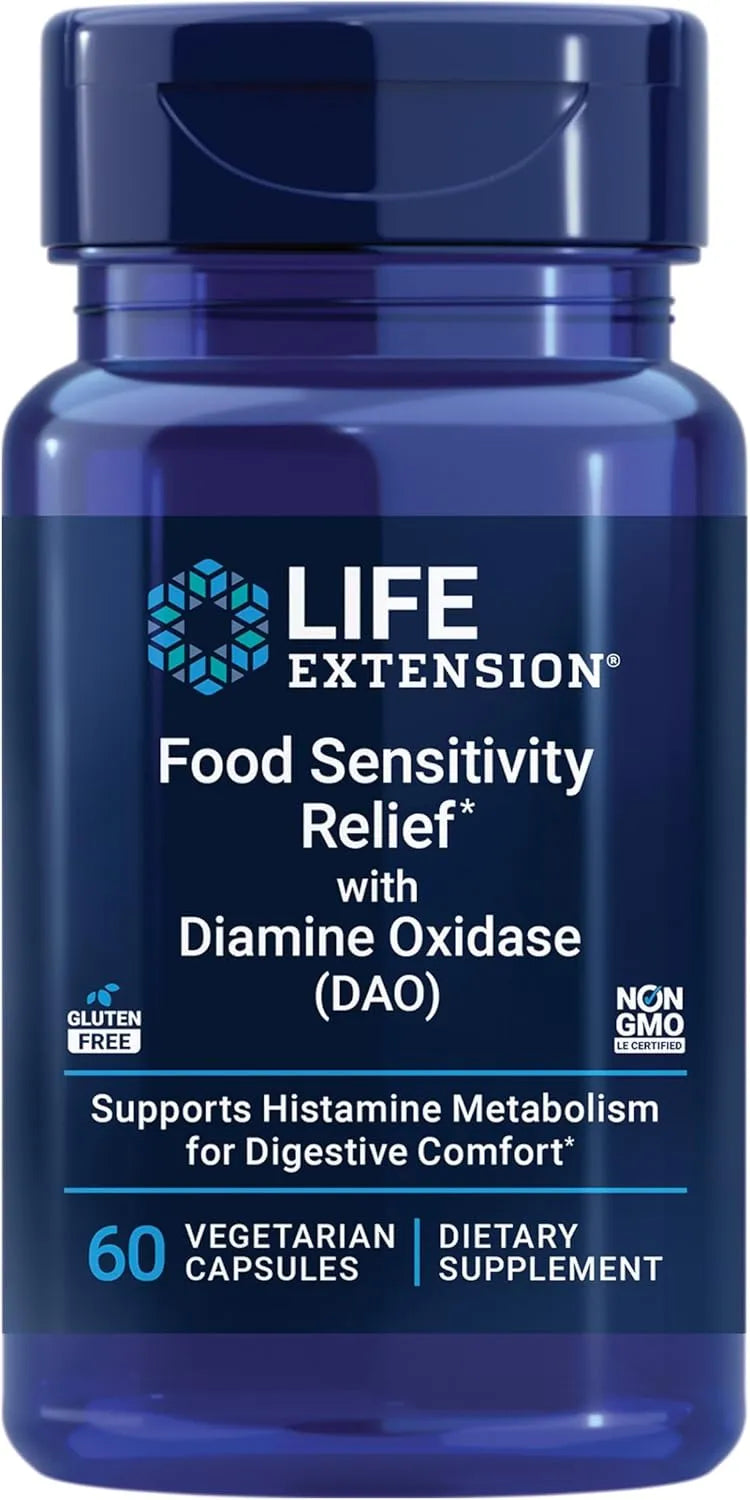 LIFE EXTENSION - Life Extension Food Sensitivity Relief with Diamine Oxidase 60 Capsulas - The Red Vitamin MX - Suplementos Alimenticios - {{ shop.shopifyCountryName }}