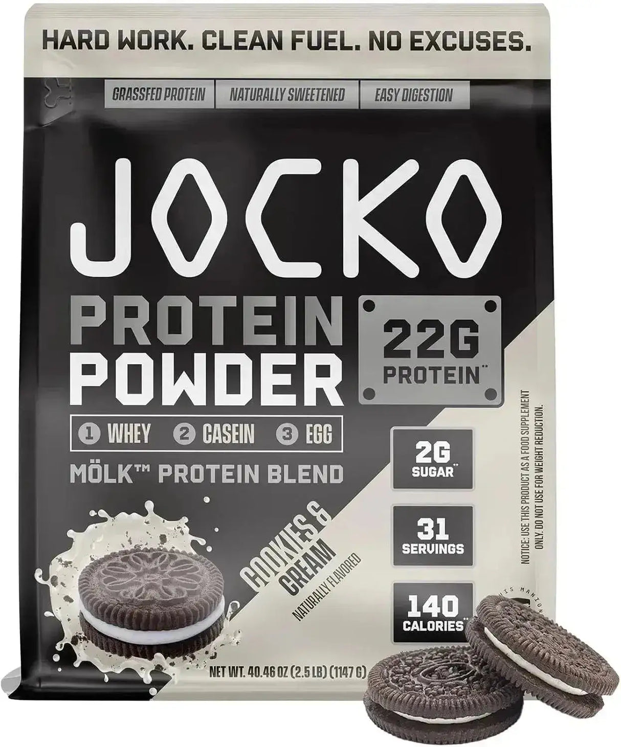 JOCKO FUEL - Jocko Mölk Whey Protein Powder Sugar Free 31 Servicios Cookies & Cream 1147Gr. - The Red Vitamin MX - Suplementos Alimenticios - {{ shop.shopifyCountryName }}