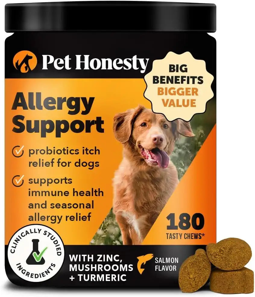 PET HONESTY - Pet Honesty Dog Allergy Itch Relief Salmon 180 Masticables - The Red Vitamin MX - Remedios Para La Picazón De Perros - {{ shop.shopifyCountryName }}