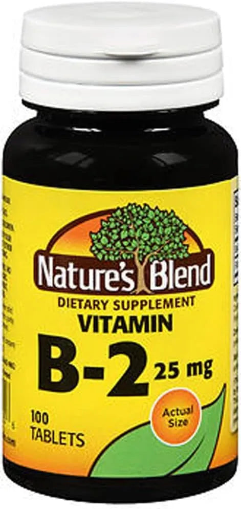 NATURE'S BLEND - Nature's Blend Vitamin B-2 25Mg. 100 Tabletas - The Red Vitamin MX - Suplementos Alimenticios - {{ shop.shopifyCountryName }}