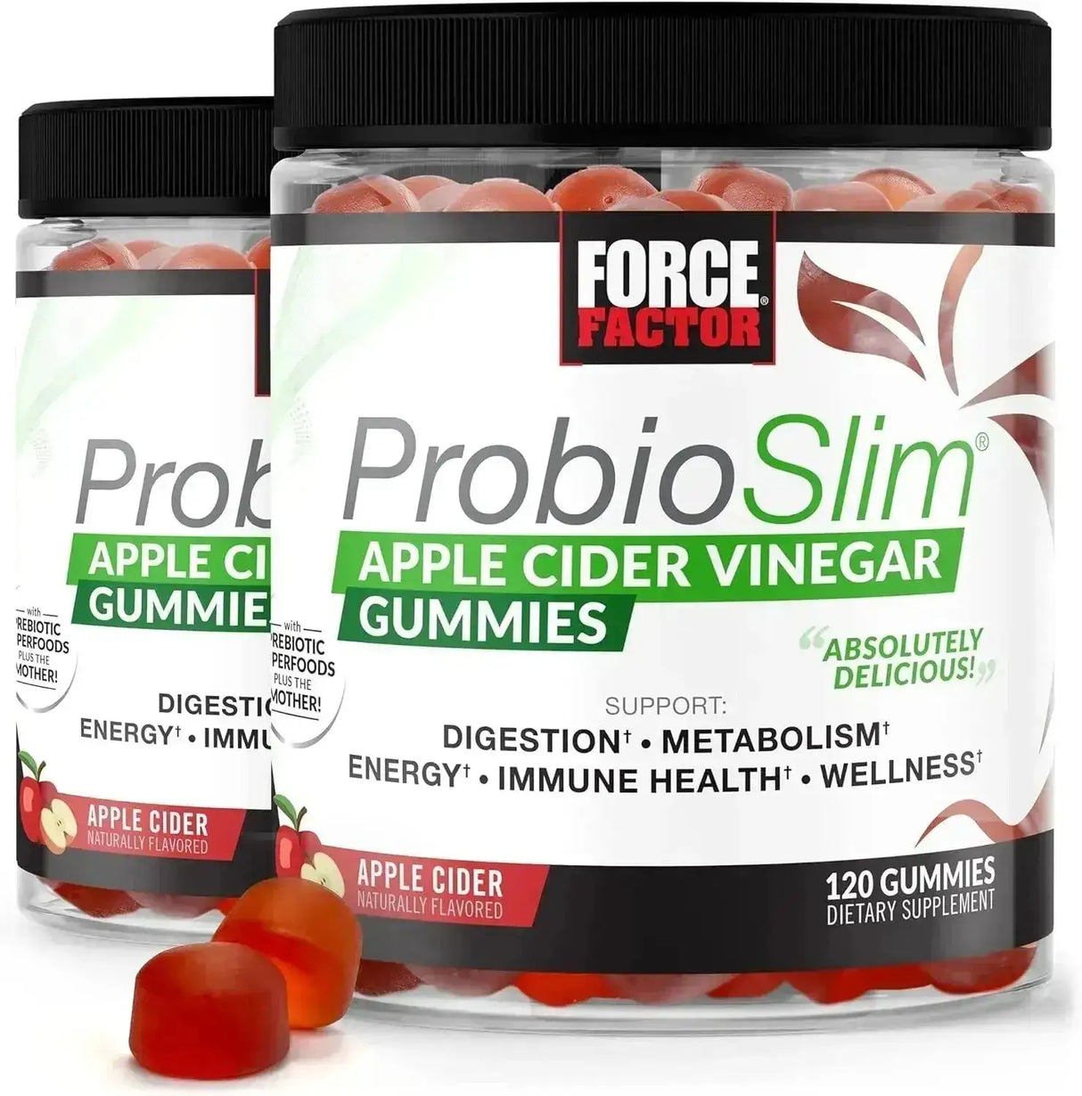 FORCE FACTOR - Force Factor ProbioSlim Apple Cider Vinegar Gummies 120 Gomitas 2 Pack - The Red Vitamin MX - Suplementos Alimenticios - {{ shop.shopifyCountryName }}