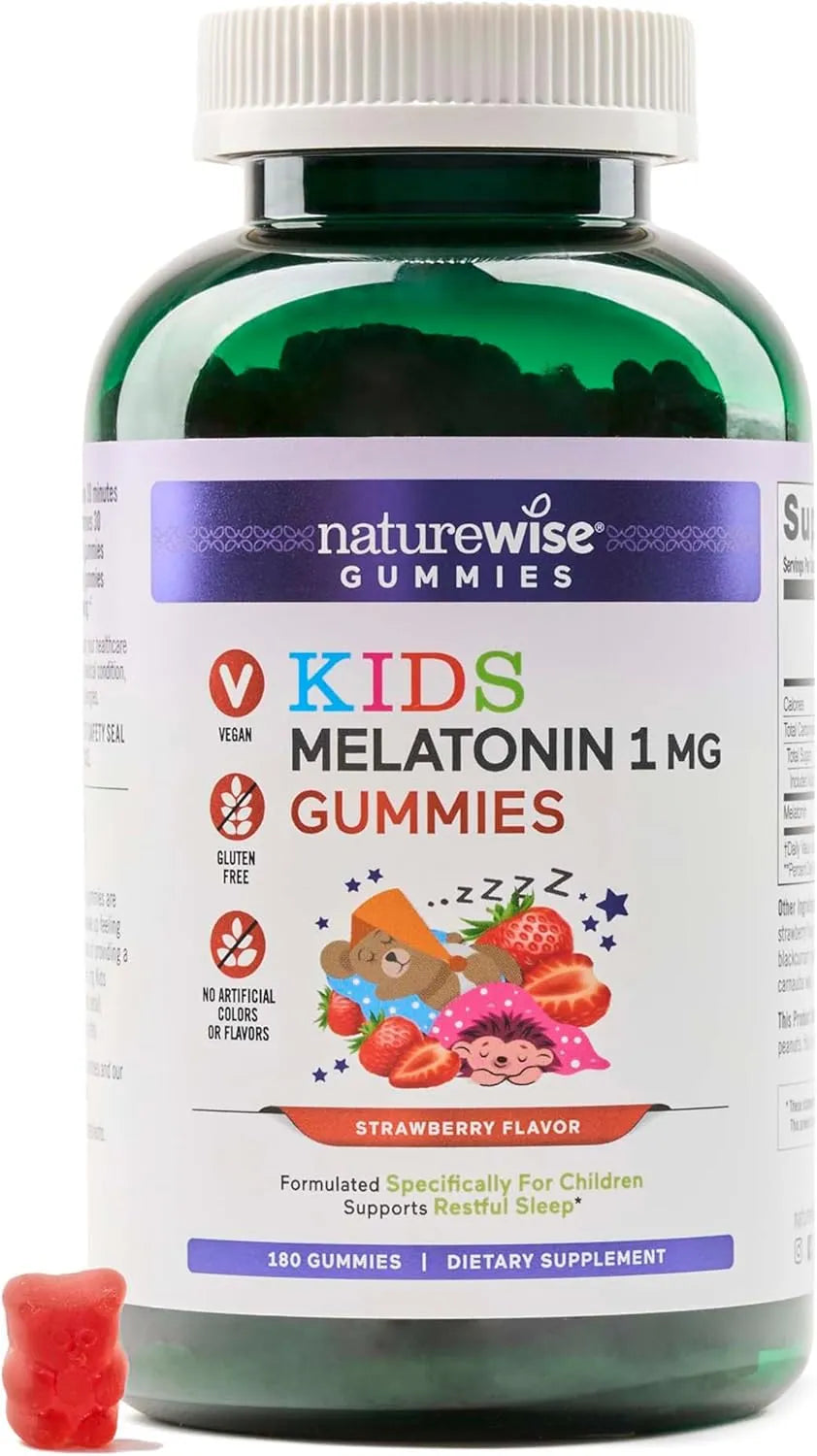 NATUREWISE - Naturewise Kids Melatonin Gummies 1Mg. Strawberry Flavored 180 Gomitas - The Red Vitamin MX - Suplementos Alimenticios - {{ shop.shopifyCountryName }}