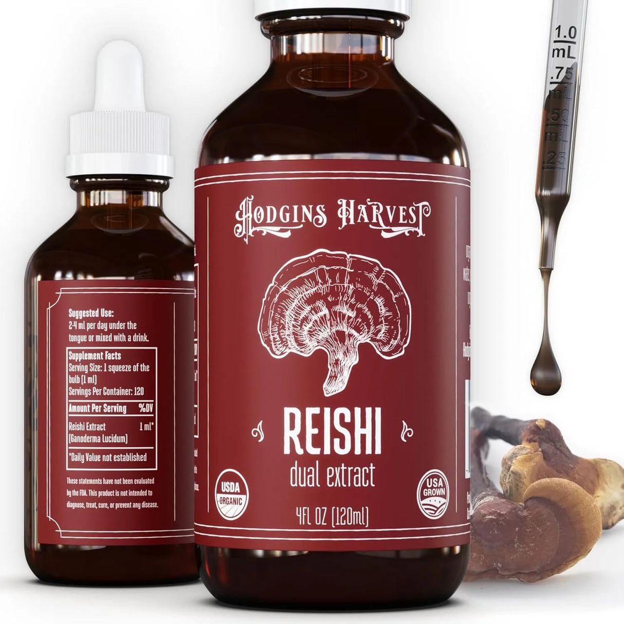 HODGINS HARVEST - Hodgins Harvest Organic Reishi Tincture 4 Fl.Oz. - The Red Vitamin MX - Suplementos Alimenticios - {{ shop.shopifyCountryName }}