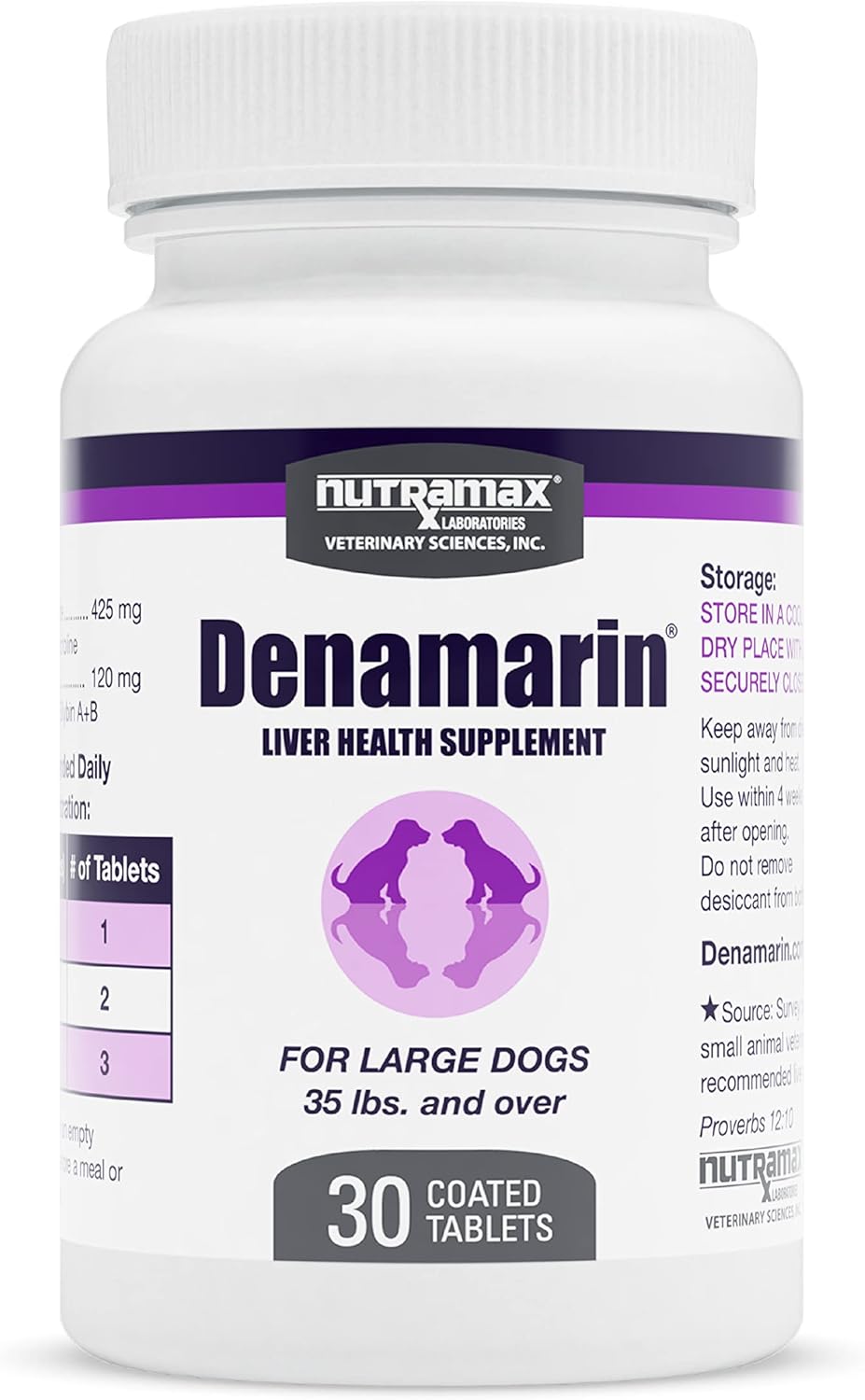 Nutramax Laboratories Denamarin Liver Health Supplement for Large Dogs 30 Tabletas