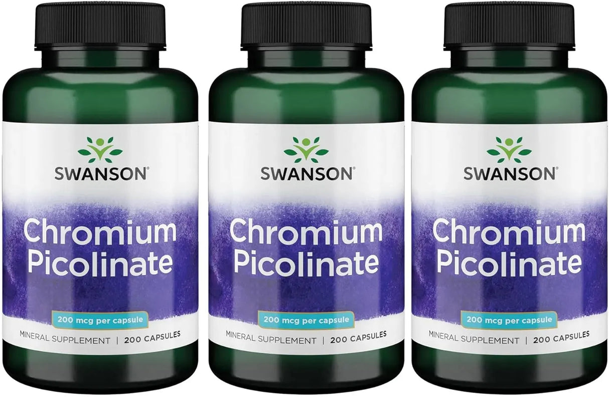 SWANSON - Swanson Chromium Picolinate 200mcg 200 Capsulas 3 Pack - The Red Vitamin MX - Suplementos Alimenticios - {{ shop.shopifyCountryName }}