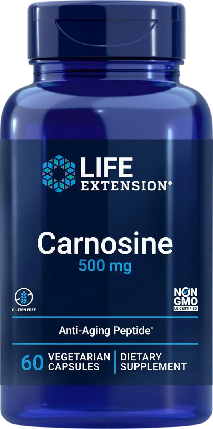 LIFE EXTENSION - Life Extension Carnosine 500Mg. 60 Capsulas - The Red Vitamin MX - Suplementos Alimenticios - {{ shop.shopifyCountryName }}