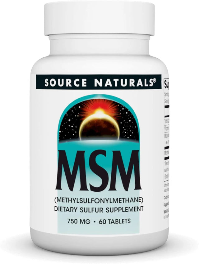 SOURCE NATURALS - Source Naturals MSM 750Mg. 60 Tabletas - The Red Vitamin MX - Suplementos Alimenticios - {{ shop.shopifyCountryName }}