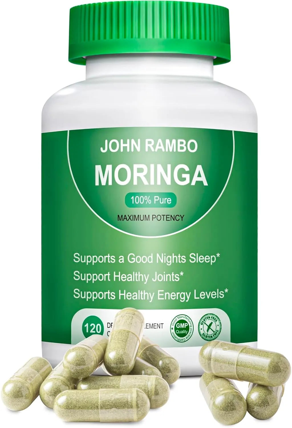 JOHN RAMBO - JOHN RAMBO Moringa Powder 1200Mg. 120 Capsulas - The Red Vitamin MX - Suplementos Alimenticios - {{ shop.shopifyCountryName }}
