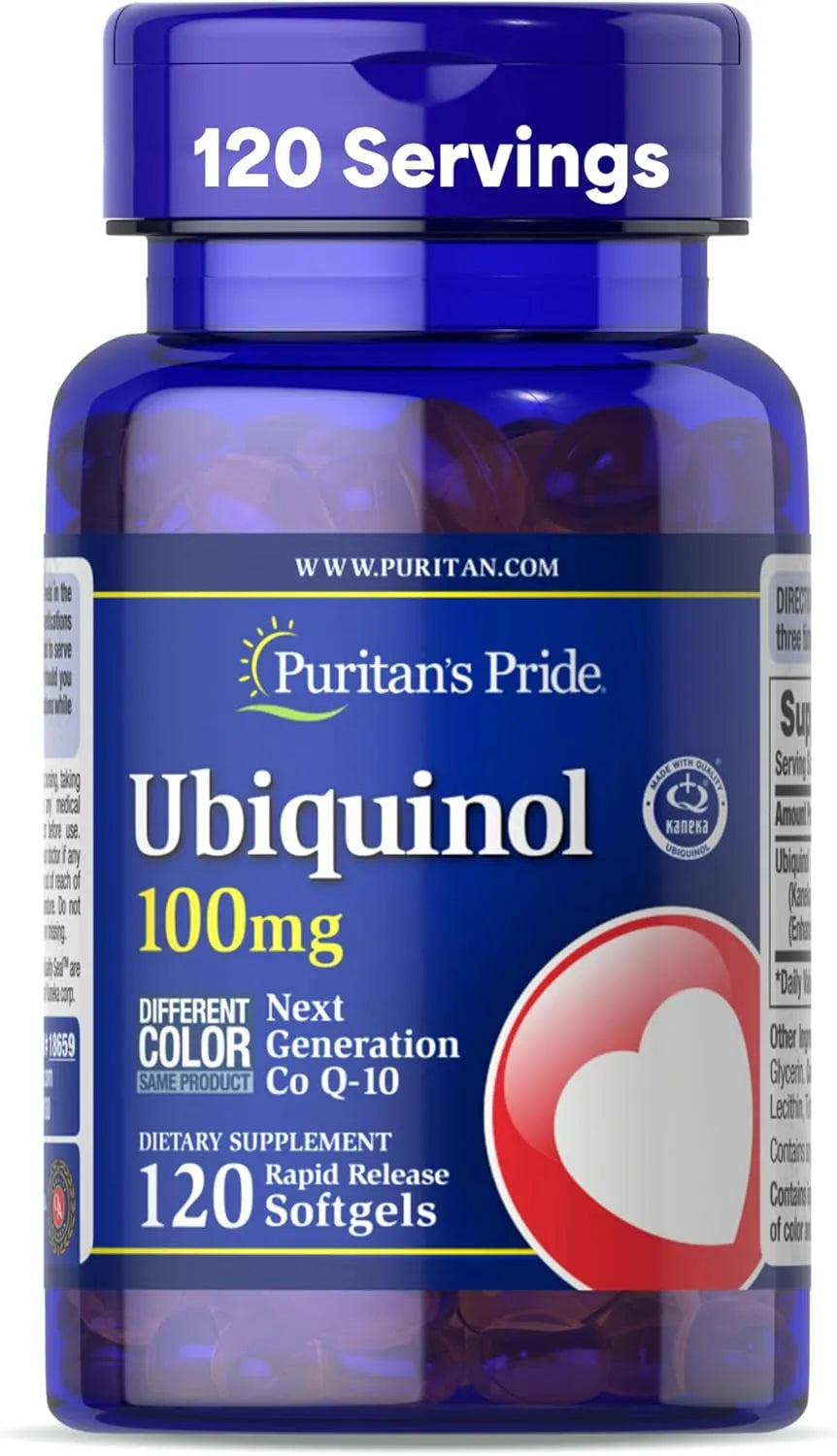 PURITAN'S PRIDE - Puritan's Pride Ubiquinol 100Mg. 120 Capsulas Blandas - The Red Vitamin MX - Suplementos Alimenticios - {{ shop.shopifyCountryName }}