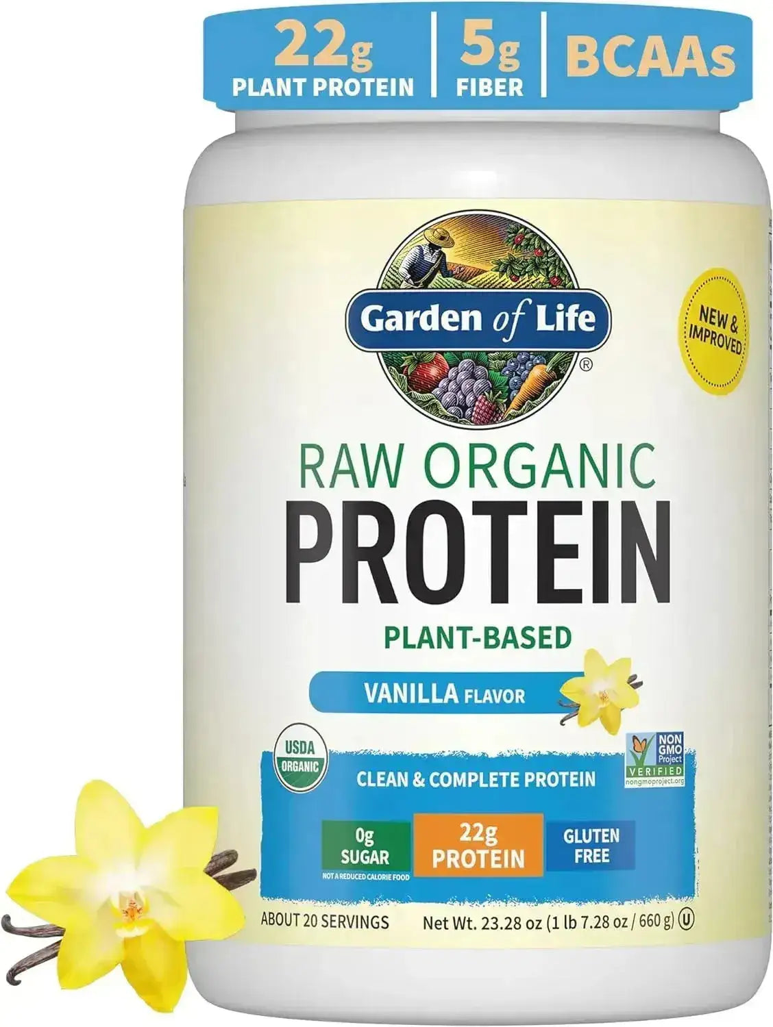 GARDEN OF LIFE - Garden of Life Vegan Protein Powder Vanilla 660Gr. - The Red Vitamin MX - Suplementos Alimenticios - {{ shop.shopifyCountryName }}