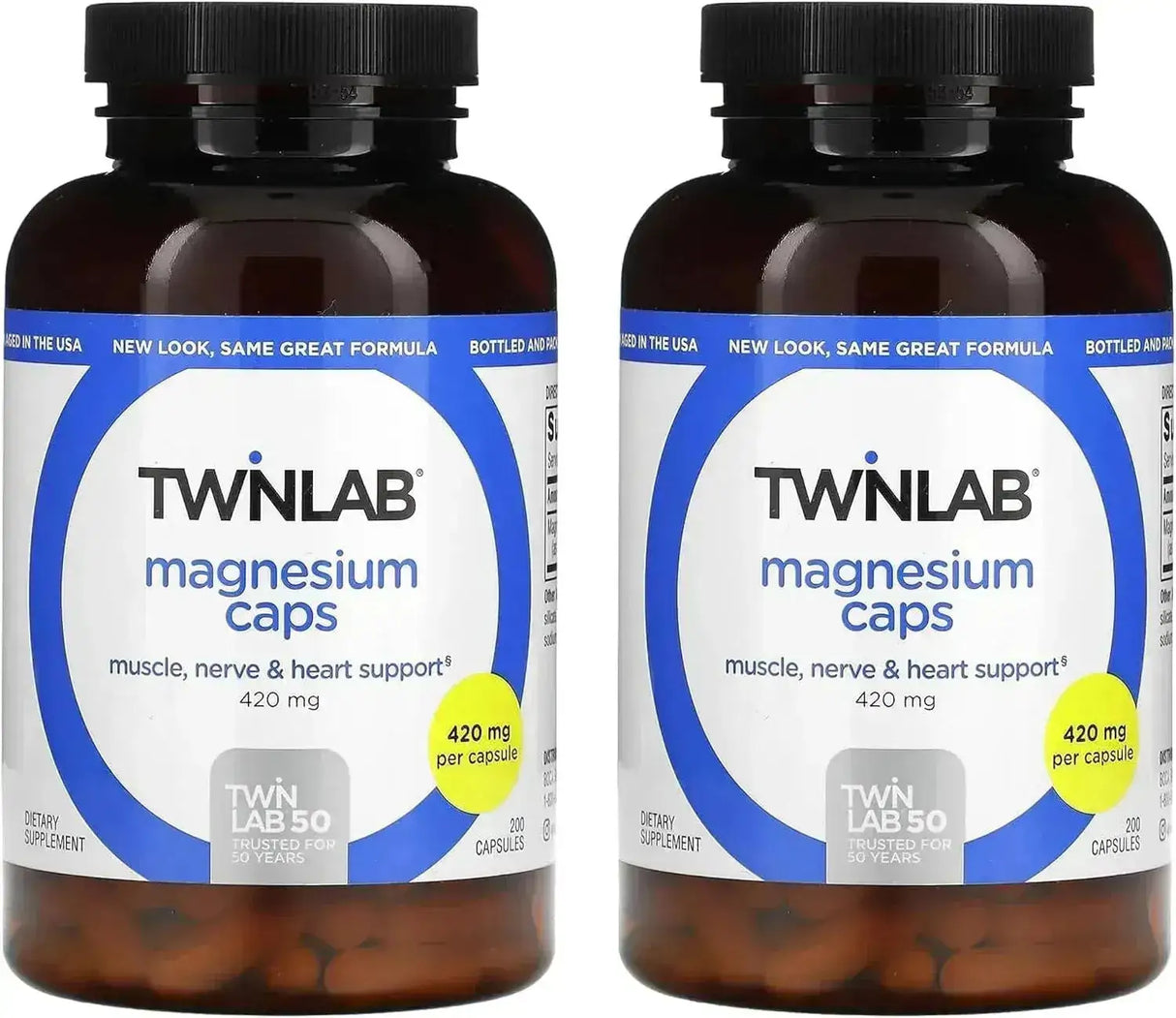 TWINLAB - Twinlab Magnesium 420Mg. 200 Capsulas 2 Pack - The Red Vitamin MX - Suplementos Alimenticios - {{ shop.shopifyCountryName }}