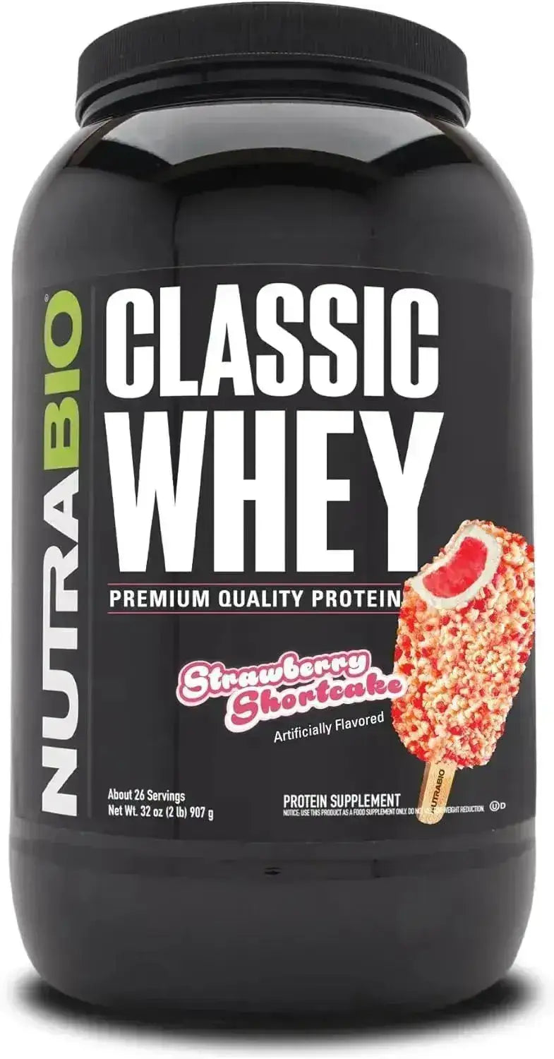 NUTRABIO - NutraBio Classic Whey Protein Powder Strawberry Shortcake 26 Servicios 907Gr. - The Red Vitamin MX - Suplementos Alimenticios - {{ shop.shopifyCountryName }}