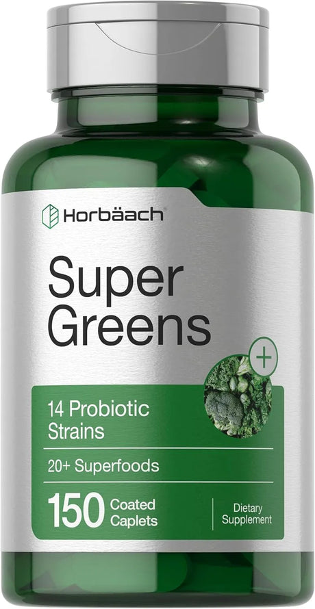 HORBAACH - Horbaach Super Greens with Probiotics 150 Tabletas - The Red Vitamin MX - Suplementos Alimenticios - {{ shop.shopifyCountryName }}