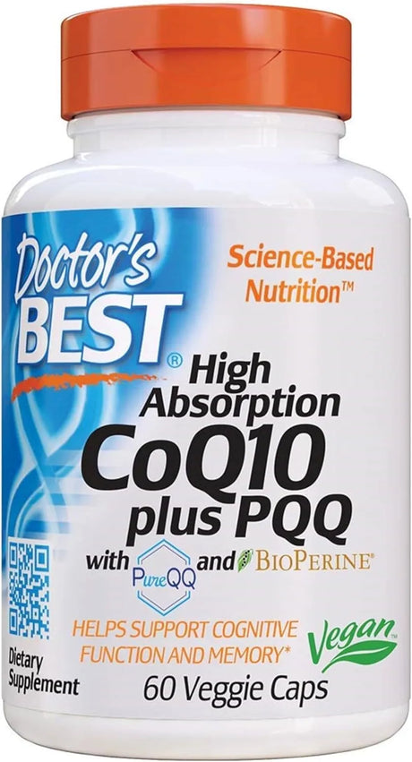 DOCTOR'S BEST - Doctor's Best High Absorption CoQ10 Plus PQQ 60 Capsulas - The Red Vitamin MX - Suplementos Alimenticios - {{ shop.shopifyCountryName }}
