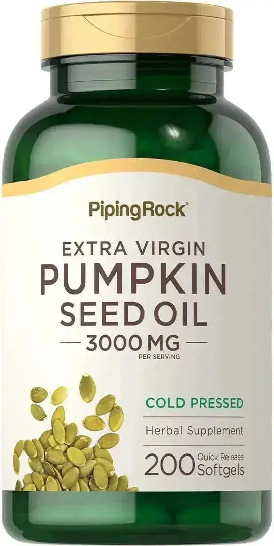 PIPING ROCK - Piping Rock Pumpkin Seed Oil 3000Mg. 200 Capsulas Blandas - The Red Vitamin MX - Suplementos Alimenticios - {{ shop.shopifyCountryName }}