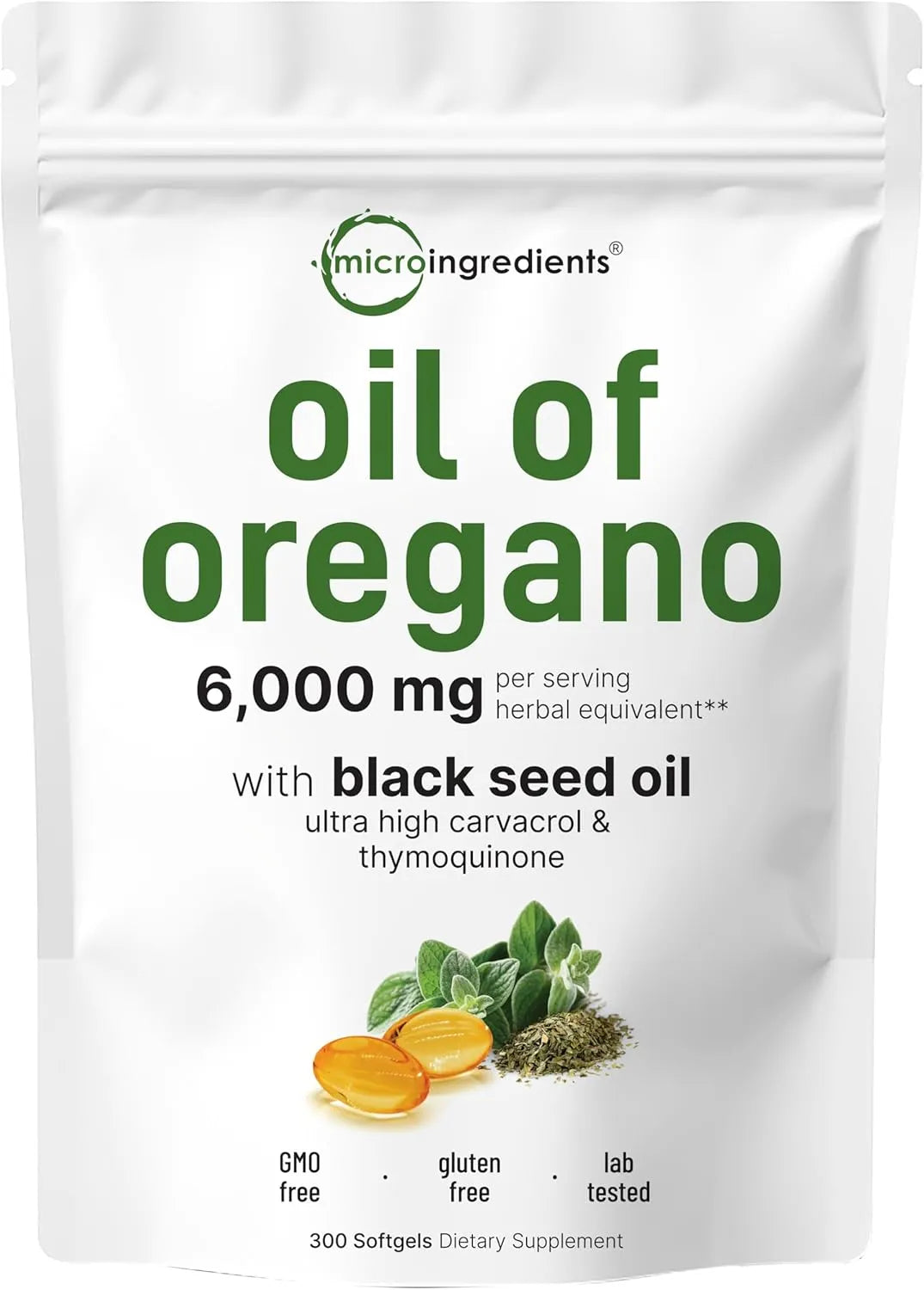 MICRO INGREDIENTS - Micro Ingredients Oil of Oregano 6000Mg. 300 Capsulas Blandas - The Red Vitamin MX - Suplementos Alimenticios - {{ shop.shopifyCountryName }}