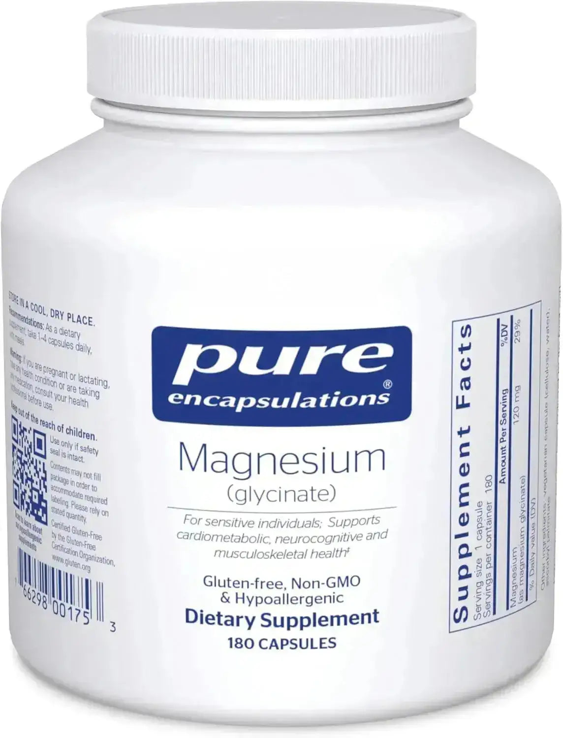 PURE ENCAPSULATIONS - Pure Encapsulations Magnesium Glycinate 180 Capsulas - The Red Vitamin MX - Suplementos Alimenticios - {{ shop.shopifyCountryName }}