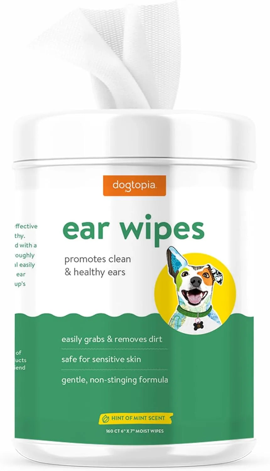 DOGTOPIA - Dogtopia Ear Wipes for Dogs and Pets 160 Toallitas - The Red Vitamin MX - Cuidado Del Oído De Perros - {{ shop.shopifyCountryName }}