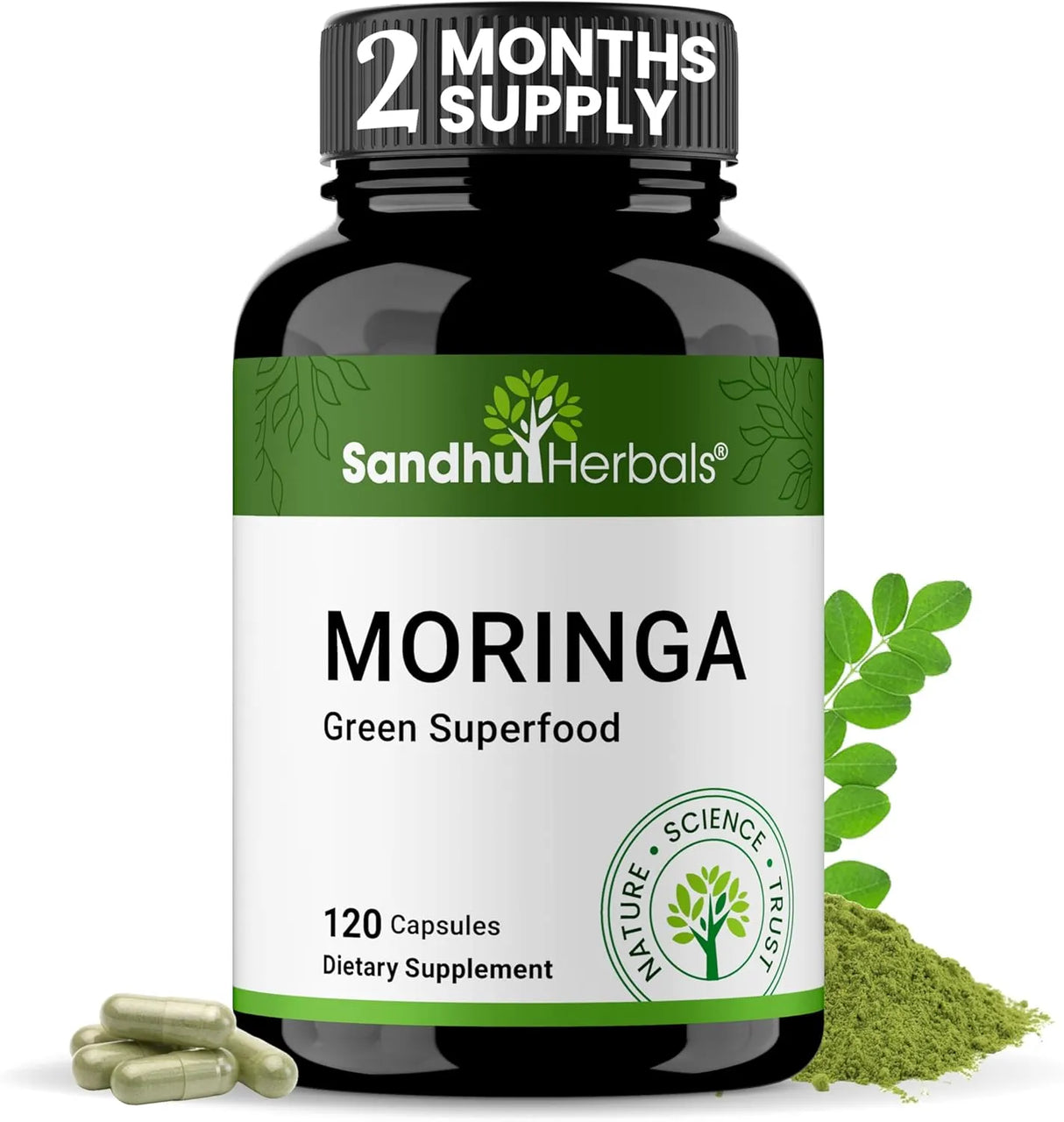 SANDHU HERBALS - Sandhu Herbals Moringa 120 Capsulas - The Red Vitamin MX - Suplementos Alimenticios - {{ shop.shopifyCountryName }}