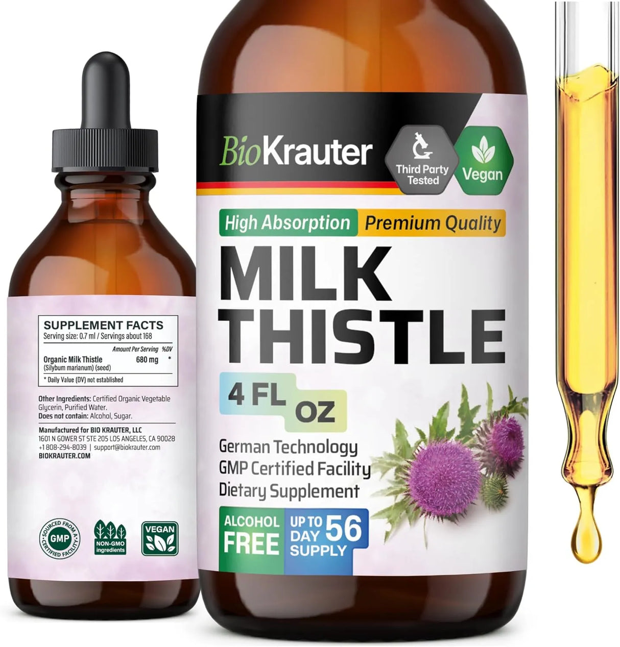 BIOKRAUTER - BIO KRAUTER Milk Thistle Liquid Drops 4 Fl.Oz. - The Red Vitamin MX - Suplementos Alimenticios - {{ shop.shopifyCountryName }}