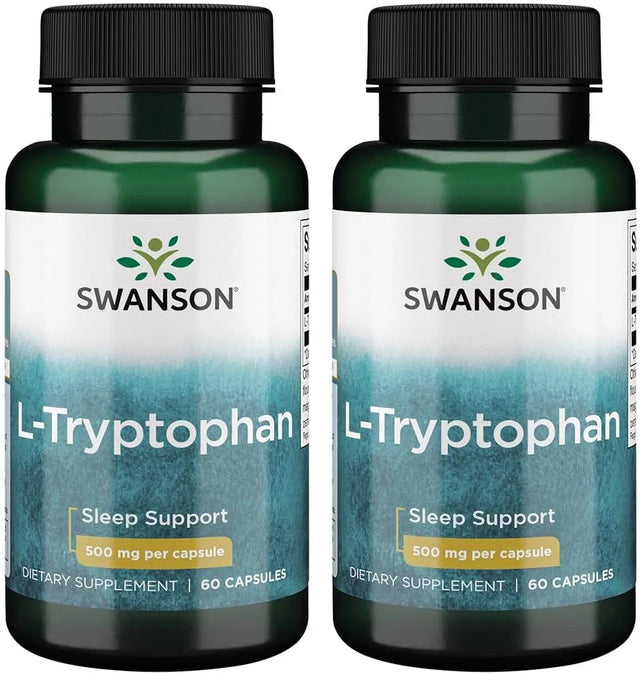 SWANSON - Swanson L-Tryptophan 500Mg. 60 Capsulas 2 Pack - The Red Vitamin MX - Suplementos Alimenticios - {{ shop.shopifyCountryName }}