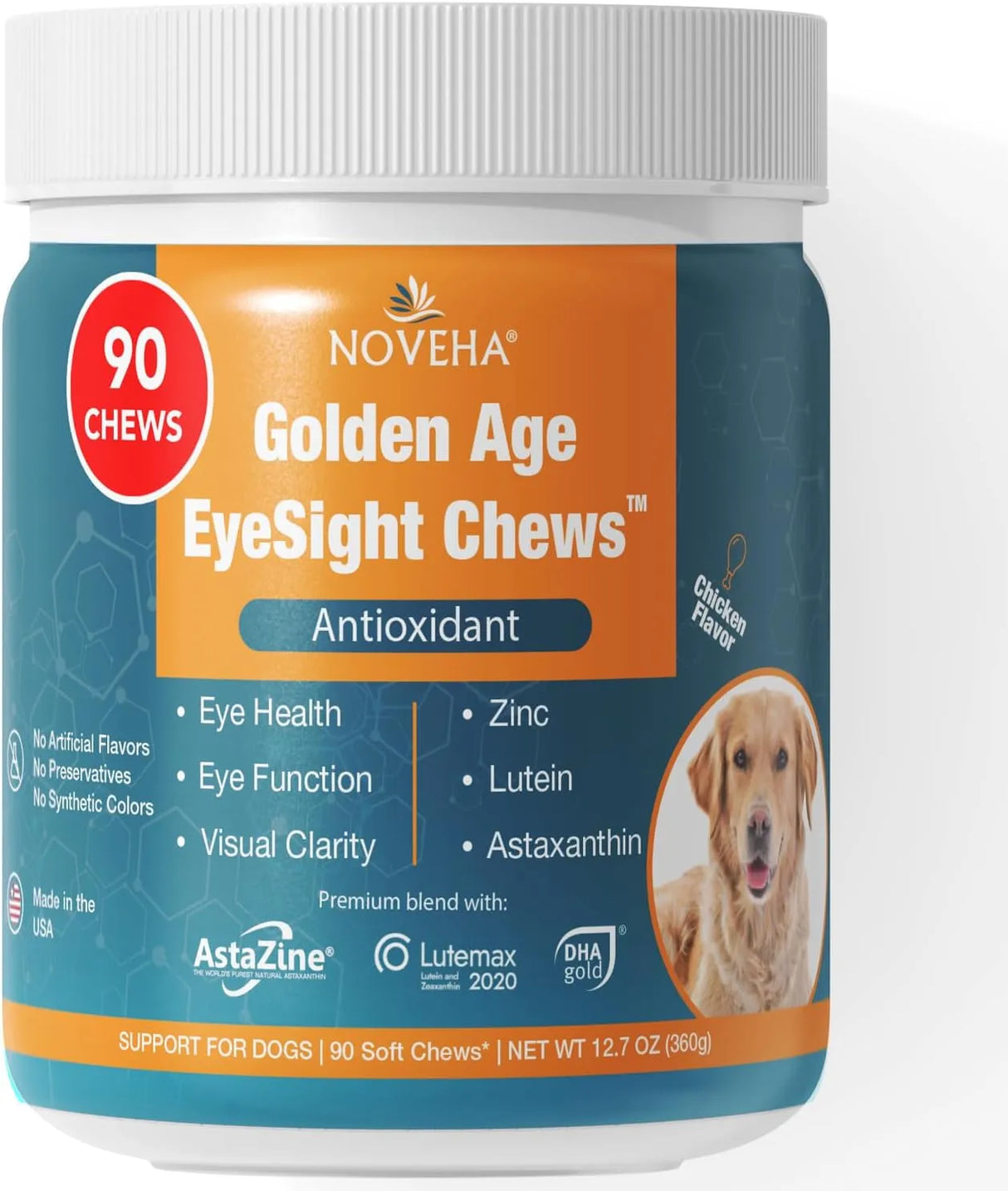 NOVEHA - NOVEHA Eye Supplement for Dogs 90 Masticables - The Red Vitamin MX - Cuidado De Los Ojos De Los Perros - {{ shop.shopifyCountryName }}