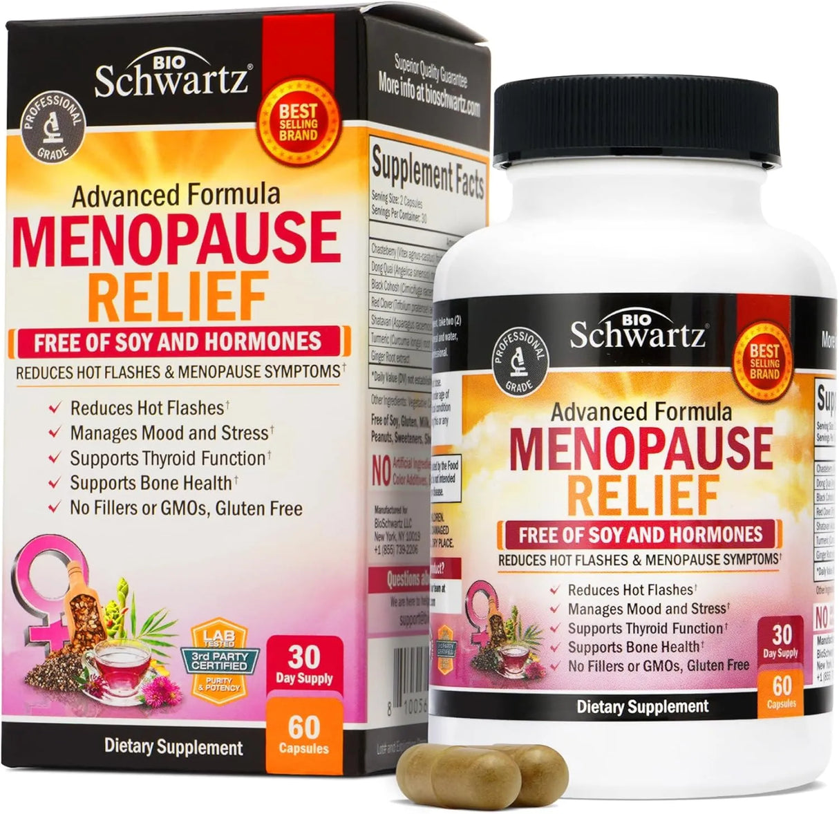 BIO SCHWARTZ - BioSchwartz Menopause Relief 60 Capsulas - The Red Vitamin MX - Suplementos Alimenticios - {{ shop.shopifyCountryName }}